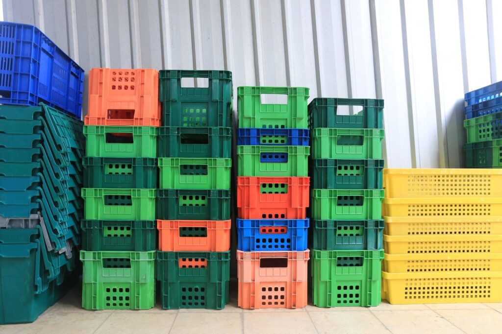 Plastic Crates and bins for warehouse in Mumbai, India